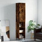 vidaXL Hoge kast 34,5x34x180 cm bewerkt hout gerookt, Verzenden, Nieuw