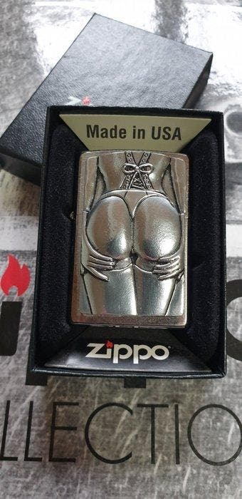 Zippo - Original Zippo Rarität Stocking Girl Pin up - Zonder