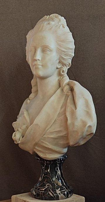 sculptuur, Donna con diadema (Maria Antonietta ?) - 65 cm -, Antiek en Kunst