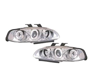 PHARES HONDA CIVIC 92-95 ANGEL EYES FOND CHROMÉ, Autos : Pièces & Accessoires, Verzenden