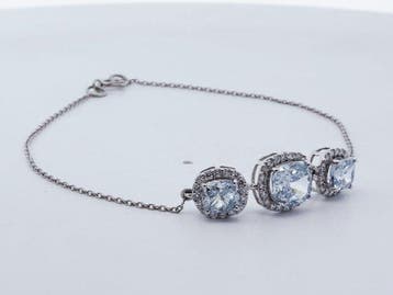 Zonder minimumprijs - Armband - 14 karaat Witgoud - 2.40ct., Nieuw