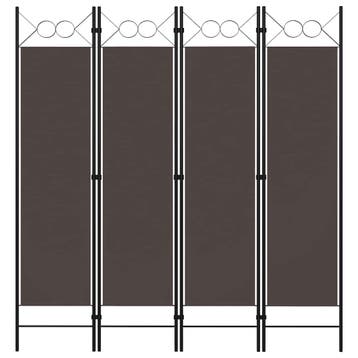 vidaXL Kamerscherm met 4 panelen 160x180 cm bruin, Verzenden, Nieuw