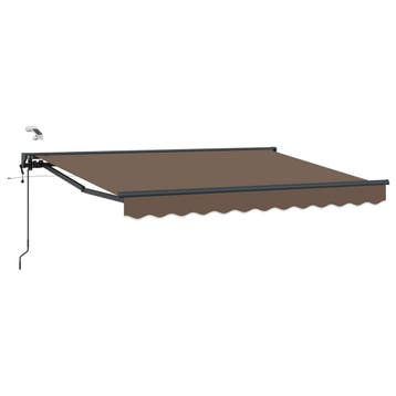 vidaXL Elektrisch Uitschuifbare Zonneluifel Taupe 4,5 × 3 m, Verzenden, Nieuw
