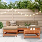 vidaXL Tuin loungeset 5 pcs Wasbruin Massief grenenhout, Verzenden, Loungeset