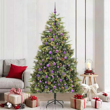 vidaXL Kunstmatige Scharnierende Kerstboom met Kegels Groen, Diversen, Kerst, Verzenden, Nieuw