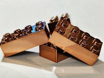 Lego Stenen - Classic - 100x Lego bricks 2x4 in Chrome, Nieuw