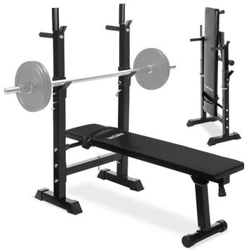 Halterbank met halterrek - zwart, Sport en Fitness, Verzenden, Nieuw