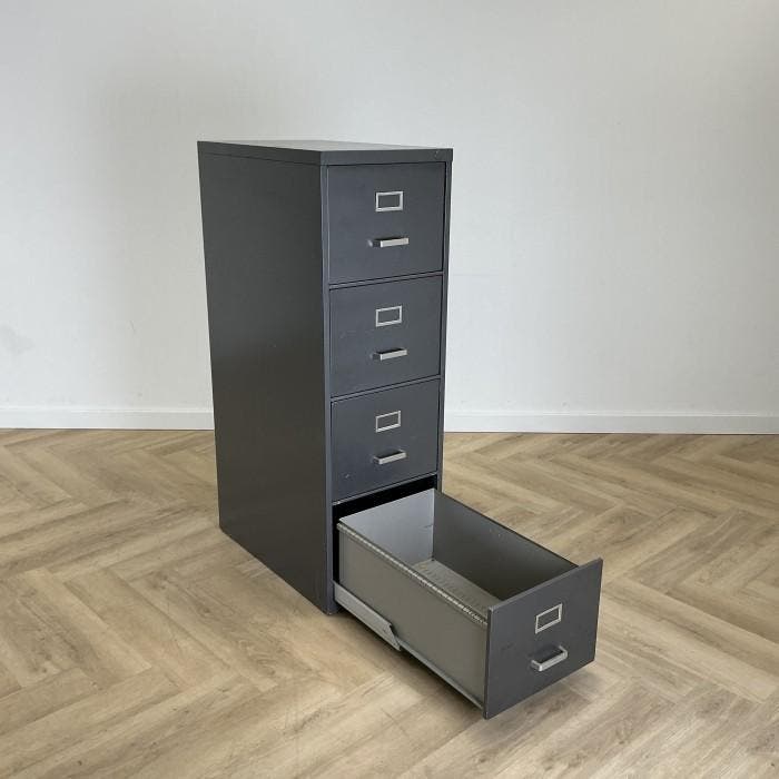 Oda  dossierkast vv 4 lades (hxbxd) 135x44x71 cm, antraciet, Huis en Inrichting, Kasten | Roldeurkasten en Archiefkasten, Gebruikt