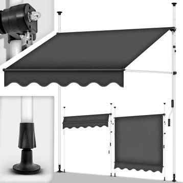 Klemluifel - Balkon luifel - Verticale luifel - 400 cm - Gri, Verzenden, Nieuw