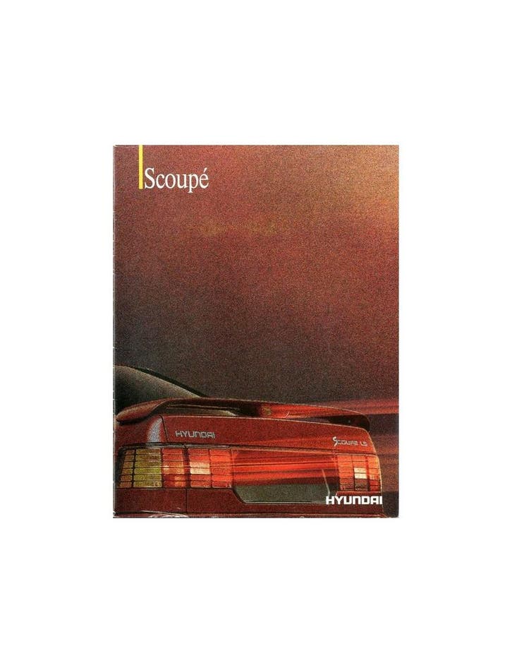 1991 HYUNDAI SCOUPE BROCHURE NEDERLANDS, Livres, Autos | Brochures & Magazines