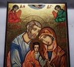 Icoon - Heilige Familie - Jozef, Maria en Jezus - Houten, Antiek en Kunst