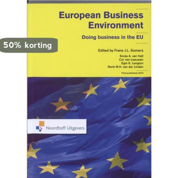 European business environment 9789001768911, Verzenden, Sonja A. van Hall