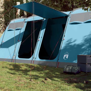 vidaXL Tunneltent voor gezin 8-persoons waterdicht blauw, Verzenden