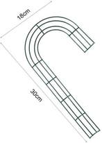Metalen Frame Candy Cane Groen zuurstok ca. 30 cm