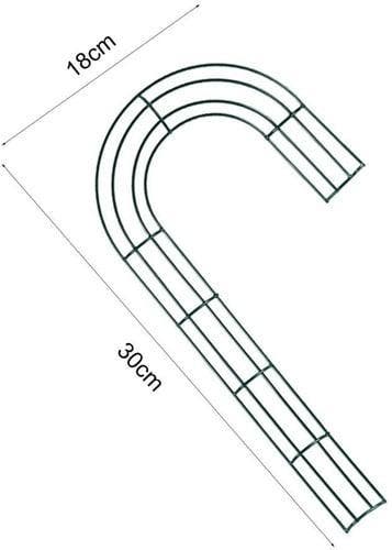 Metalen Frame Candy Cane Groen zuurstok ca. 30 cm, Nieuw