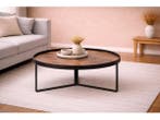 Veiling - Salontafel Hanna natural - Hout - Poot metaal zwar, Nieuw