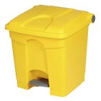 Pedaalemmer | Kunststof (Geel) | 30L | Klapdeksel | Hygiëne, Verzenden, Nieuw in verpakking