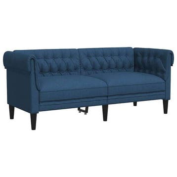Chesterfield 2-zits blauw | Tweede kansje | Weg = weg, Verzenden, Chesterfield, Tweepersoons, Zo goed als nieuw