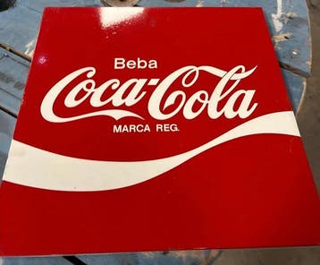 Coca-Cola - Reclamebord - ijzeremaille