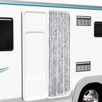 vidaXL Vliegengordijn 56x200 cm chenille wit en grijs, Verzenden, Nieuw