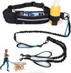 Jogginglijn hond - voor 2 honden met buikriem, handsfree loo, Verzenden, Nieuw
