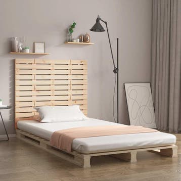 vidaXL Hoofdbord wandmontage 126x3x91,5 cm massief, Verzenden