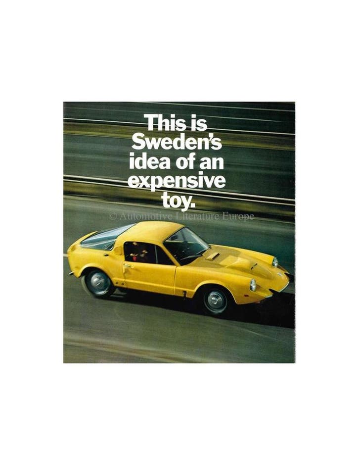 1969 SAAB SONETT V4 BROCHURE ENGELS, Livres, Autos | Brochures & Magazines, Enlèvement ou Envoi