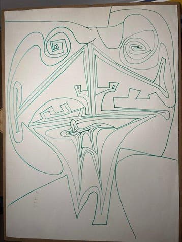 Robert Muller (1920-2003) - Grand portrait - Composition -
