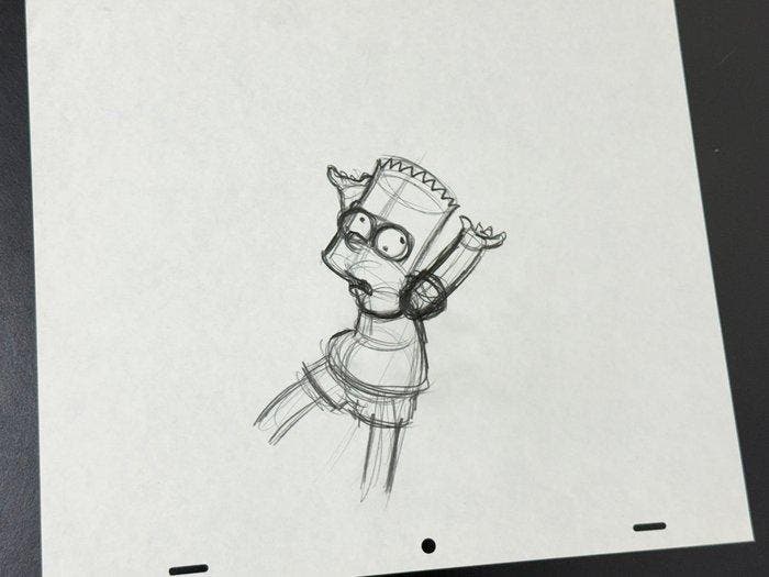 Gracie Films (1992) - Originele animatietekening van Bart, Cd's en Dvd's, Dvd's | Tekenfilms en Animatie