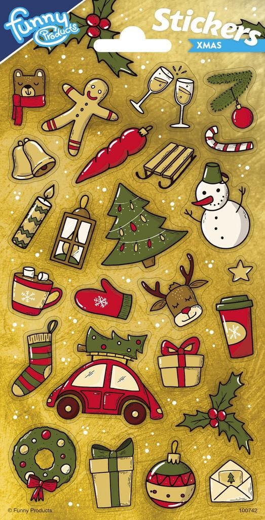 Stickers Kerst Glitter, Hobby & Loisirs créatifs, Articles de fête, Envoi