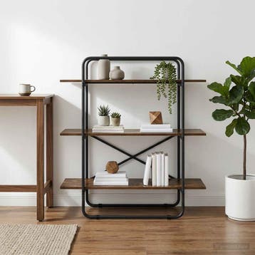 vidaXL Boekenplank 3-laags 100 x 35 x 105 cm PB Gerookt, Verzenden, Nieuw