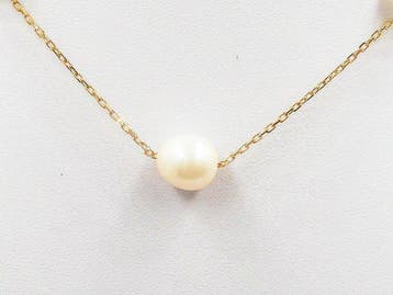 Collier - 18 carats Or jaune - Perle