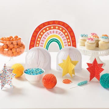 Tafeldecoratie Regenboog Set 7 delig, Hobby en Vrije tijd, Feestartikelen, Verzenden, Nieuw