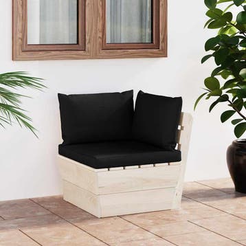 vidaXL Tuinhoekbank met kussens pallet geïmpregneerd, Verzenden, Nieuw