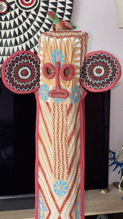 Masque éléphant Bamileke Mbap mteng - 154cm - Bamileke -, Antiquités & Art, Art | Art non-occidental