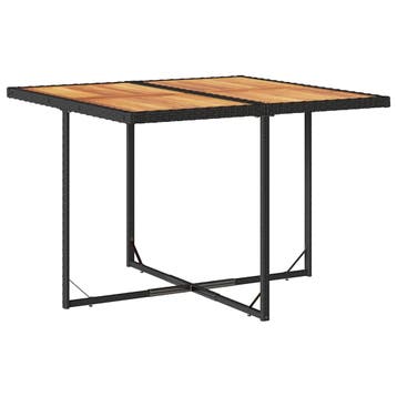 vidaXL 9-delige Tuinset poly rattan zwart, Verzenden, Nieuw, Tuinset