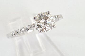 Bague de fiançailles - 14 carats Or blanc - 1.10ct. tw.