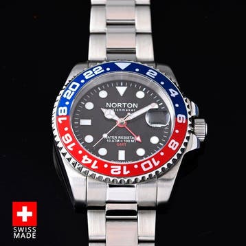 Norton - Pantheon - Swiss made GMT Automatic Elaboré - Vetro, Nieuw