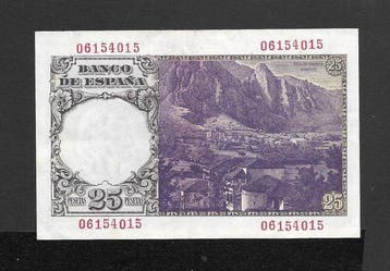 Spanje. - 25 Pesetas - 1946 - Pick 130 (Zonder minimumprijs)