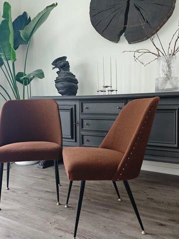Chaise longue - Bois, Textile, Acier - Paire de fauteuils