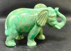 Aventurine Natuursteenhandgesneden olifant - Hoogte: 160 mm