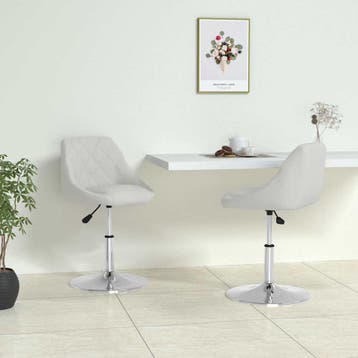 vidaXL Eetkamerstoelen 2 st kunstleer wit, Verzenden, Nieuw