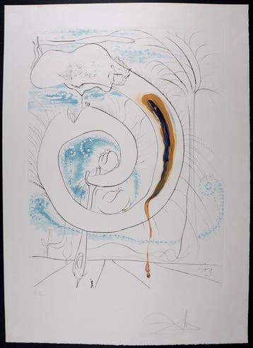 Salvador Dali (1904-1989) - La Conquête du Cosmos : Le