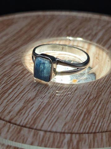 Pièce unique Bague en argent 925 avec cyanite bleue de, Collections