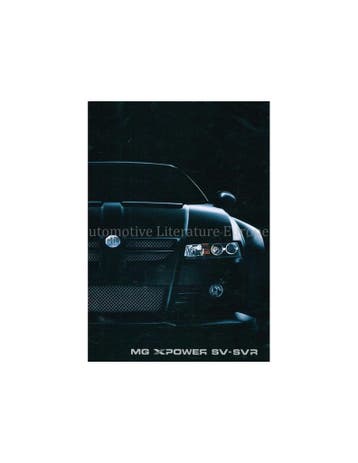 2004 MG X POWER SV | SVR BROCHURE FRANS