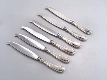 Bestekset (6) - .800 zilver - San Marco-stijl, Antiek en Kunst