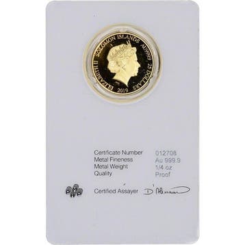 Îles Salomon. 25 Dollars 2019 1/4 oz $25 Solomon Islands