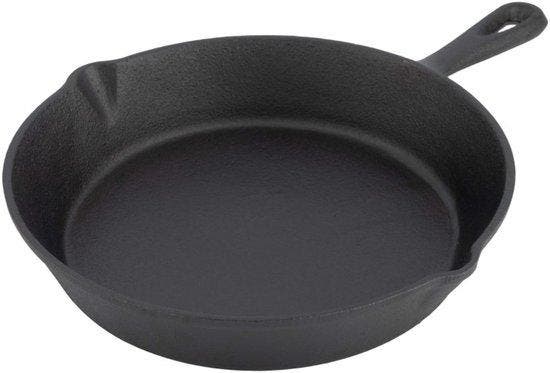 Grill Guru Medium Cast Iron Fry Pan 20cm (Tuin & Klussen), Tuin en Terras, Houtskoolbarbecues, Nieuw, Verzenden