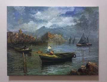 Guido Vuotto (1964) - Marina di mergellina napoli, Antiek en Kunst