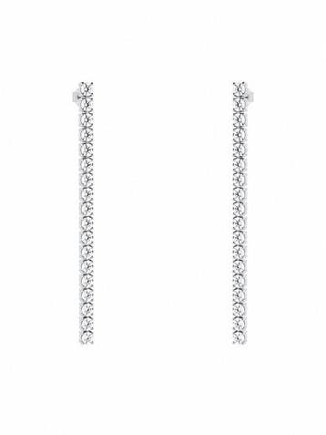 Boucles doreilles cocktail - 18 carats Or blanc - 2.19ct.